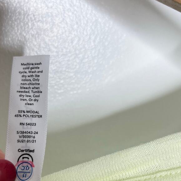 Athleta Womens Breezy Tank Top 3X Yellow Crew Neck Pullover Workout Athletic - Picture 6 of 10